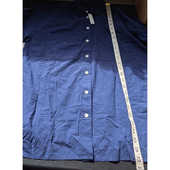 Madewell Shirt Signature Poplin Blue Oversized Button Up Business Casual XXS - Picture 5 of 9
